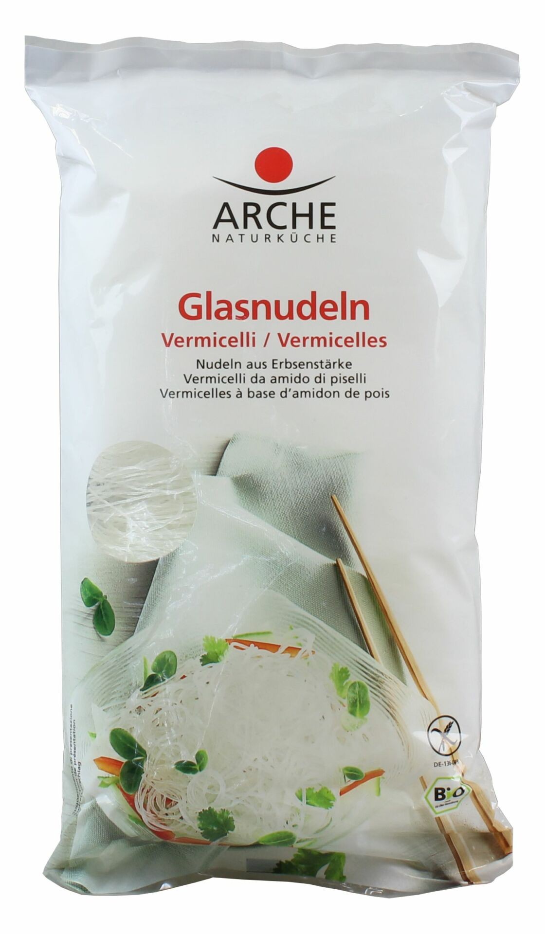 Taitei bio transparenti din amidon de mazare, 200 g Arche