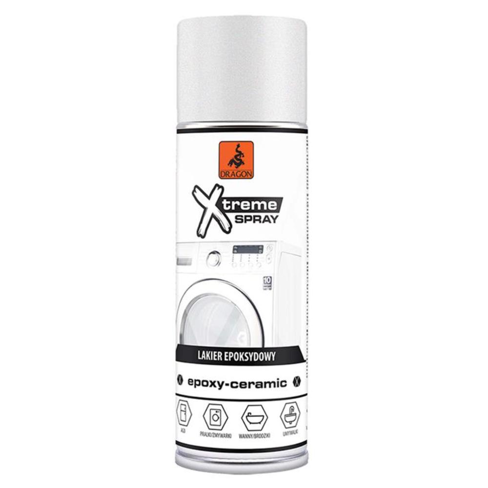 Vopsea spray epoxilic Dradon X-treme, alb, lucios, interior/exterior, 400 ml