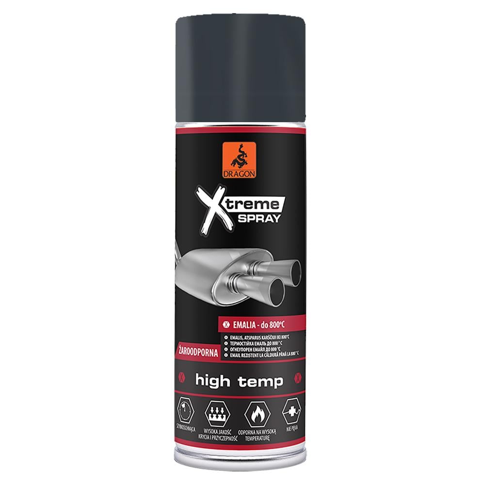 Vopsea spray pentru temperaturi inalte Dragon Xtreme, antracit, 400 ml