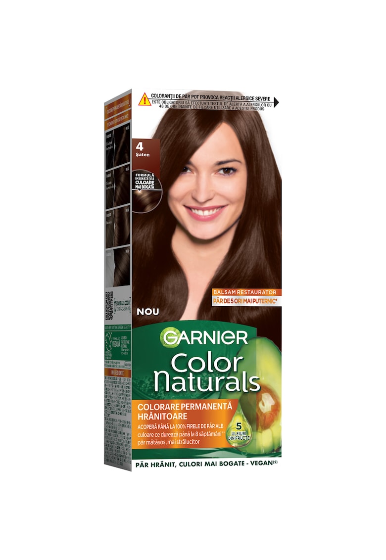 Vopsea de par permanenta cu amoniac  Color Naturals - 110 ml - Saten