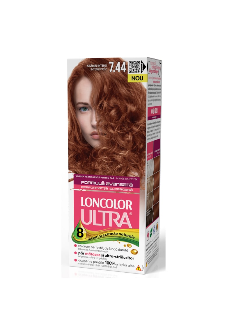 Vopsea de par permanenta  Ultra  - 100 ml - 7.44