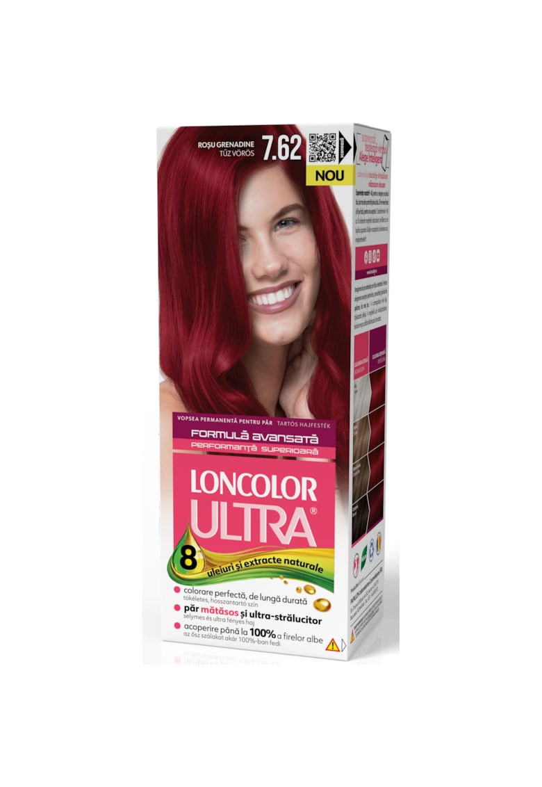 Vopsea de par permanenta  Ultra  - 100 ml - 7.62