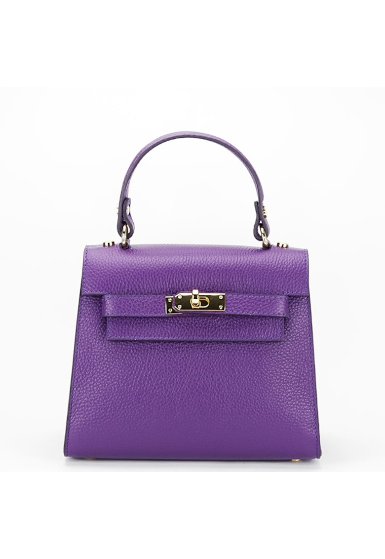 Geanta mica din piele naturala B-8949 121 Fucsia 6759 - Violet