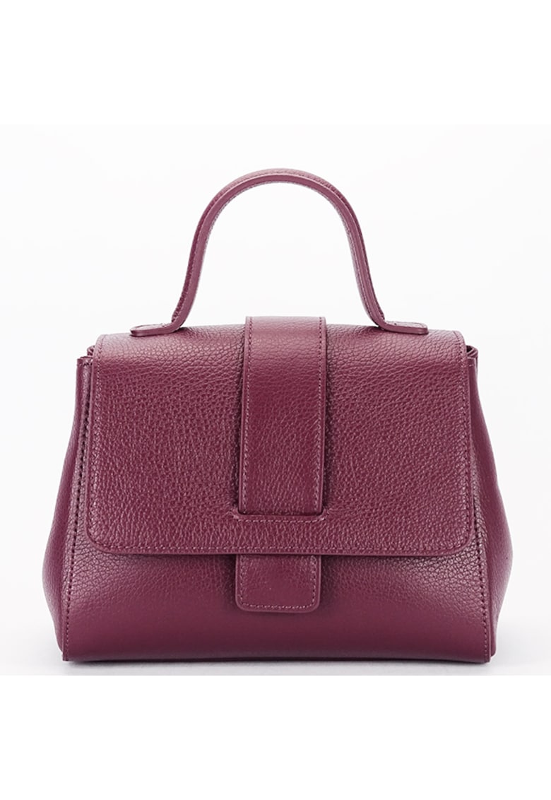 Geanta burgundy din piele naturala 1047 123 17790 - Visiniu