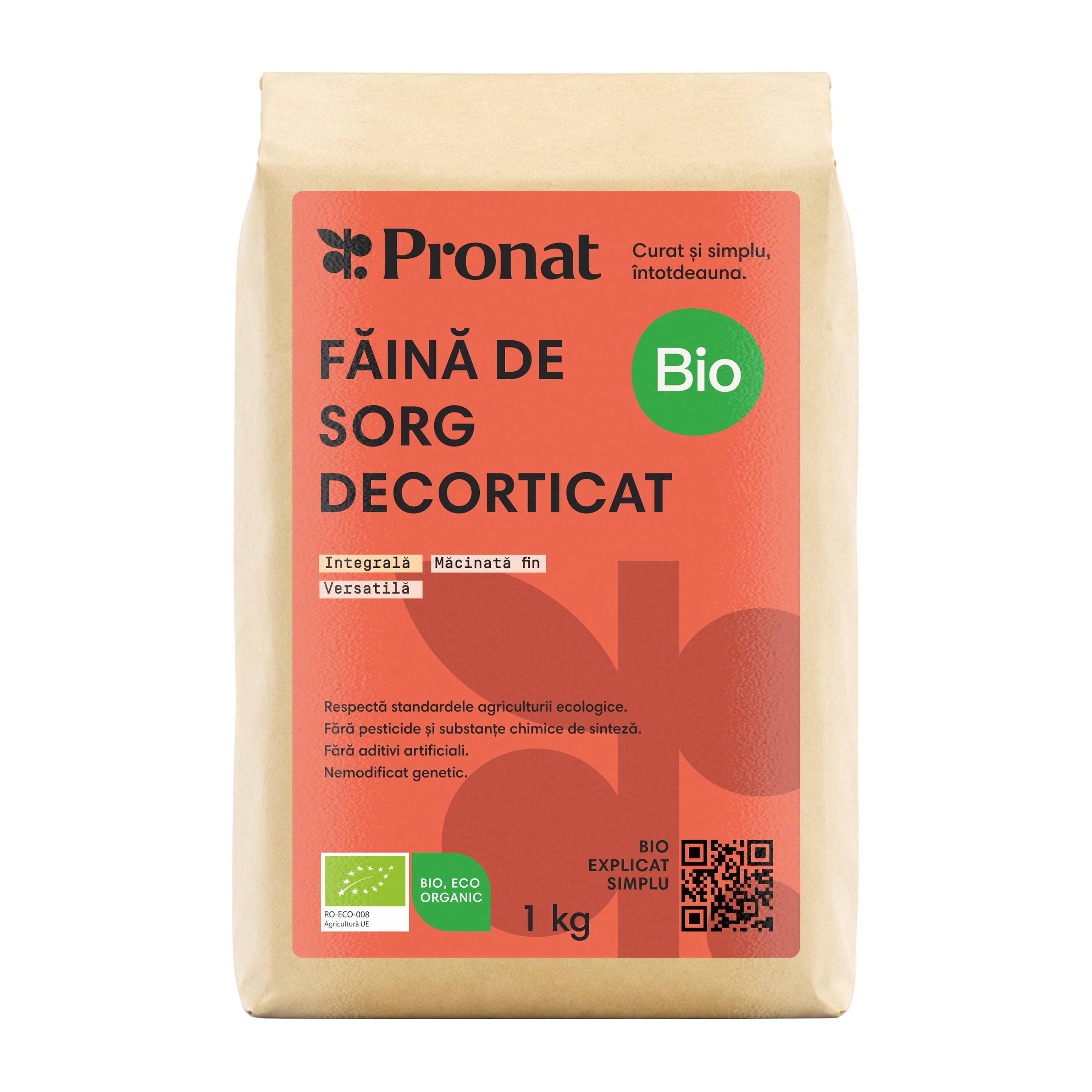 Faina bio din sorg decorticat 1kg Pronat