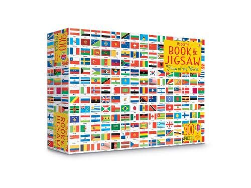 Set Puzzle 300 piese si Carte - Flags of the World Usborne Books