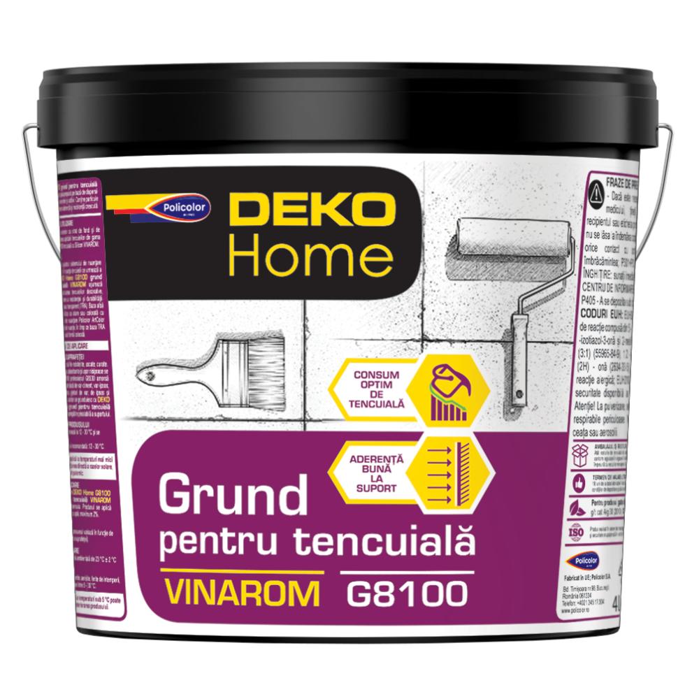 Grund pentru tencuiala decorativa DEKO Home G8100 VINAROM, alb, 4 l