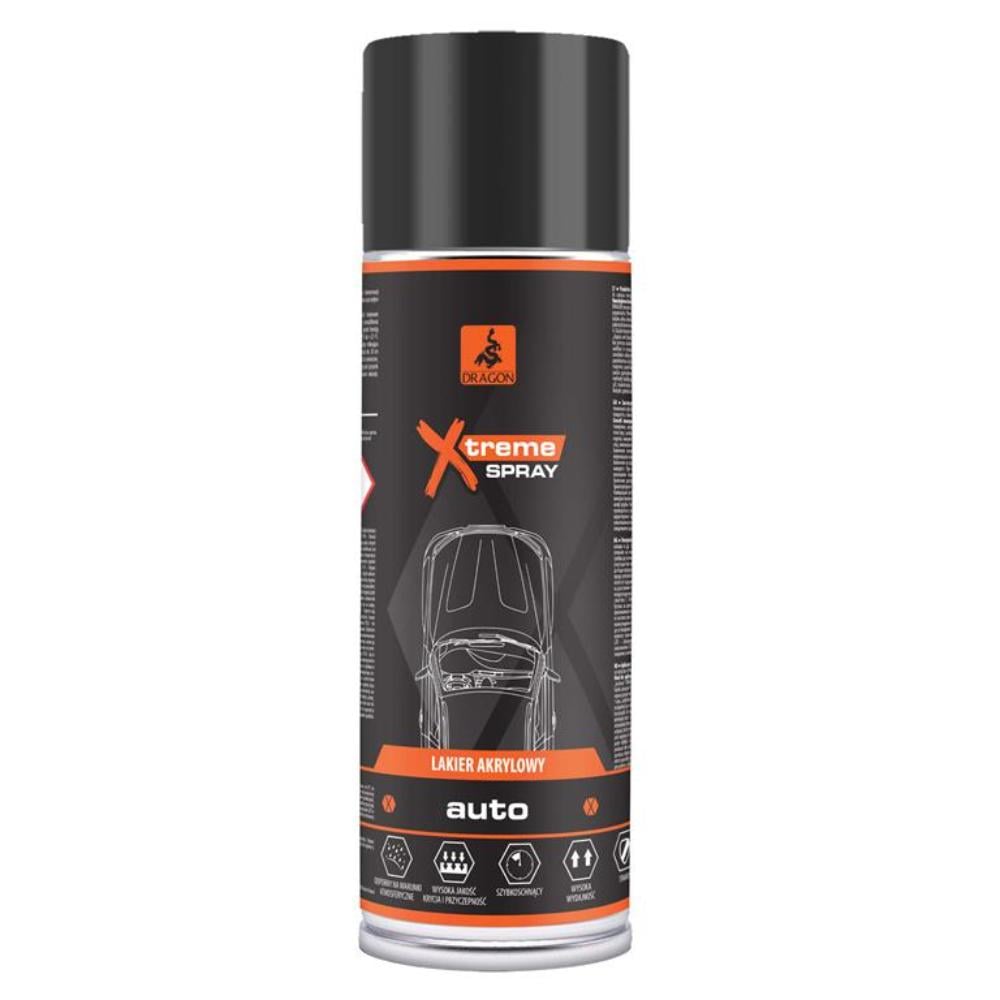 Vopsea spray auto universal Dragon Xtreme, negru, lucios, 500 ml
