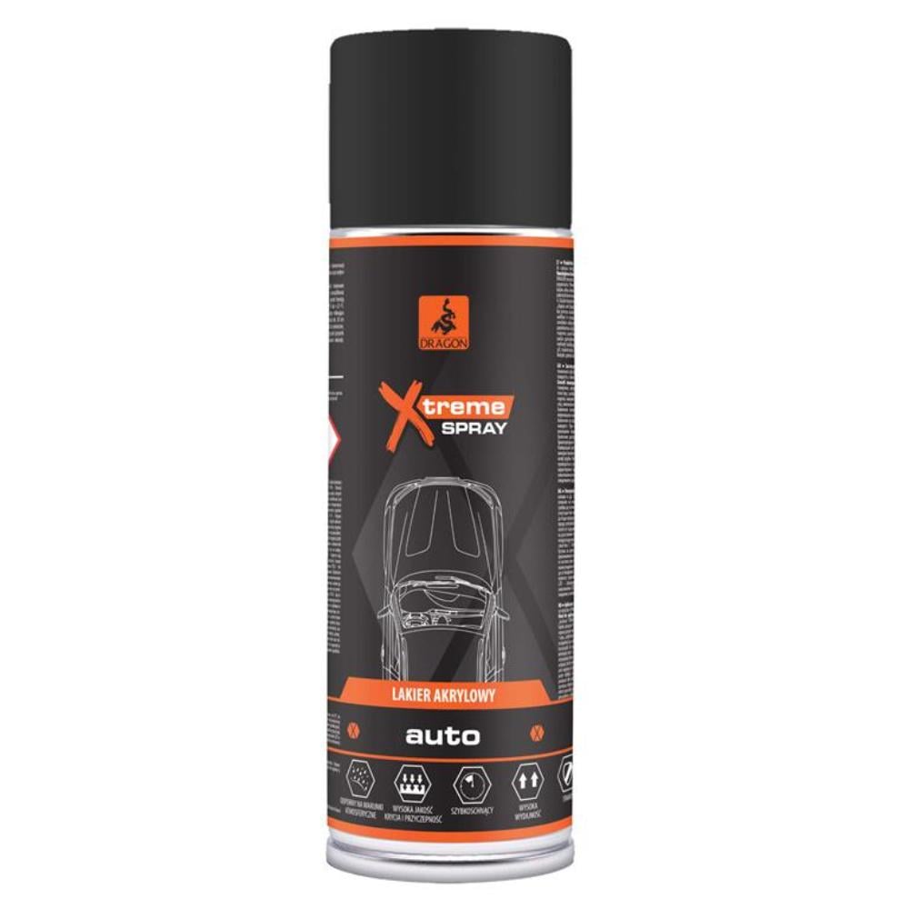 Vopsea spray auto universal Dragon Xtreme, negru, mat, 500 ml
