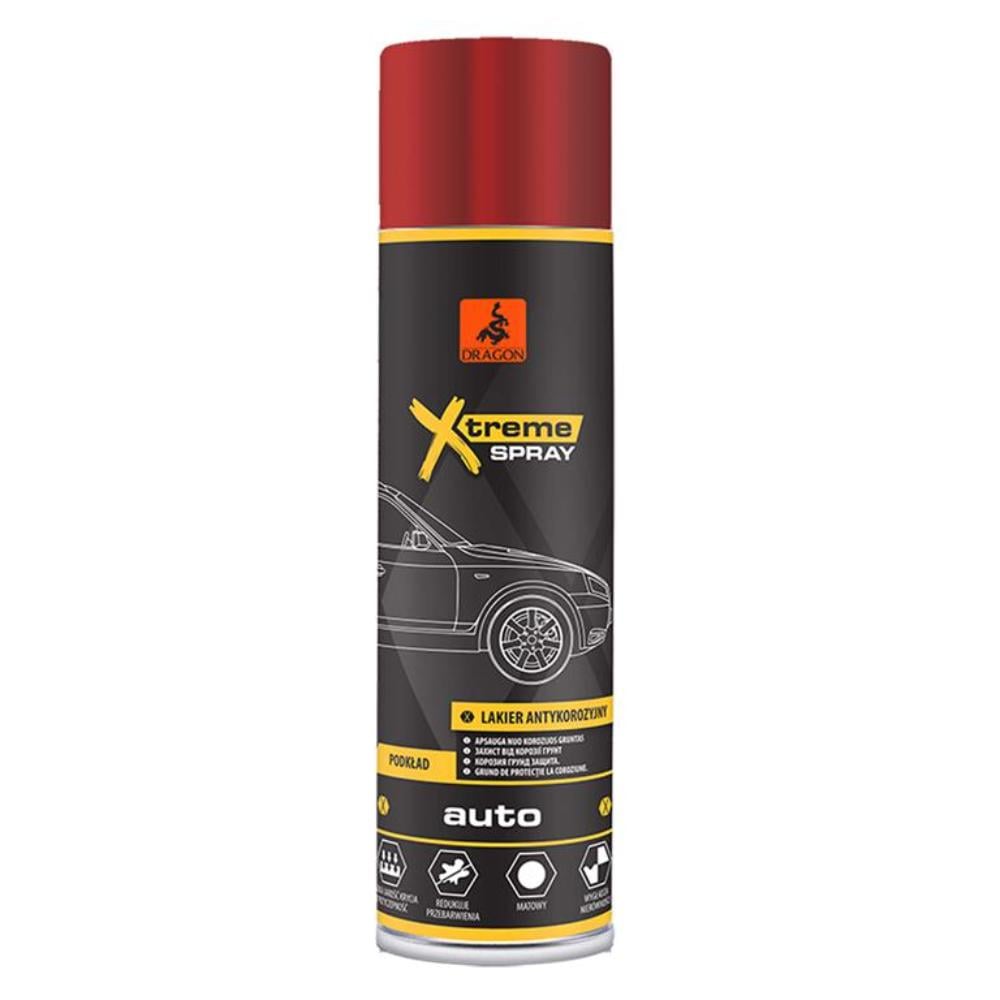 Vopsea spray grund Dragon, rosu, 500 ml