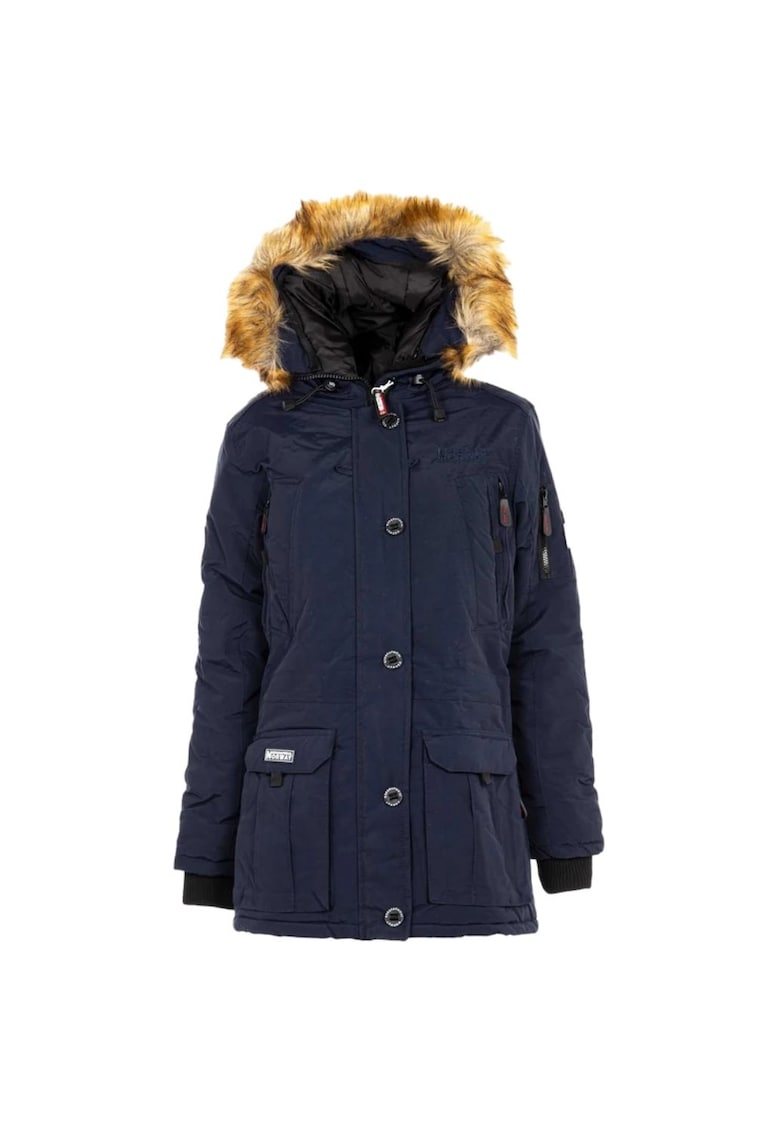 Oferte la Geaca de iarna -  impermeabila - cu gluga detasabila - bleumarin - poliamida -