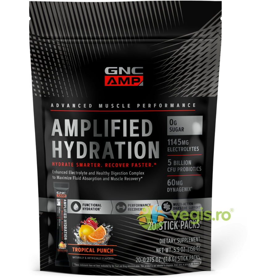 Electroliti cu Aroma de Fructe Tropicale Amplified Hydration 152g -  20 plicuri