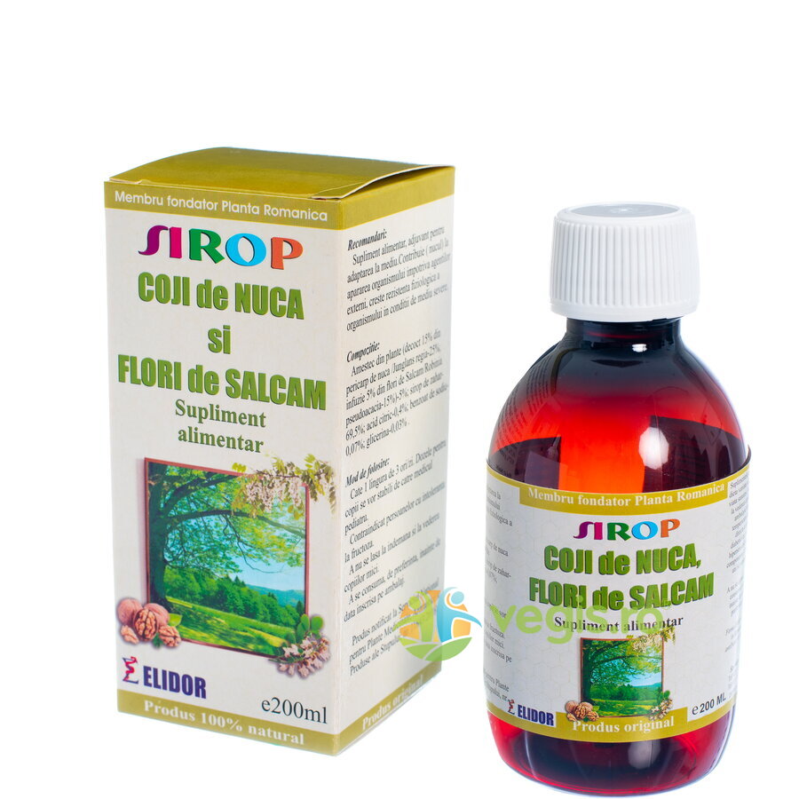 Sirop de Coji de Nuca si Flori de Salcam 200ml