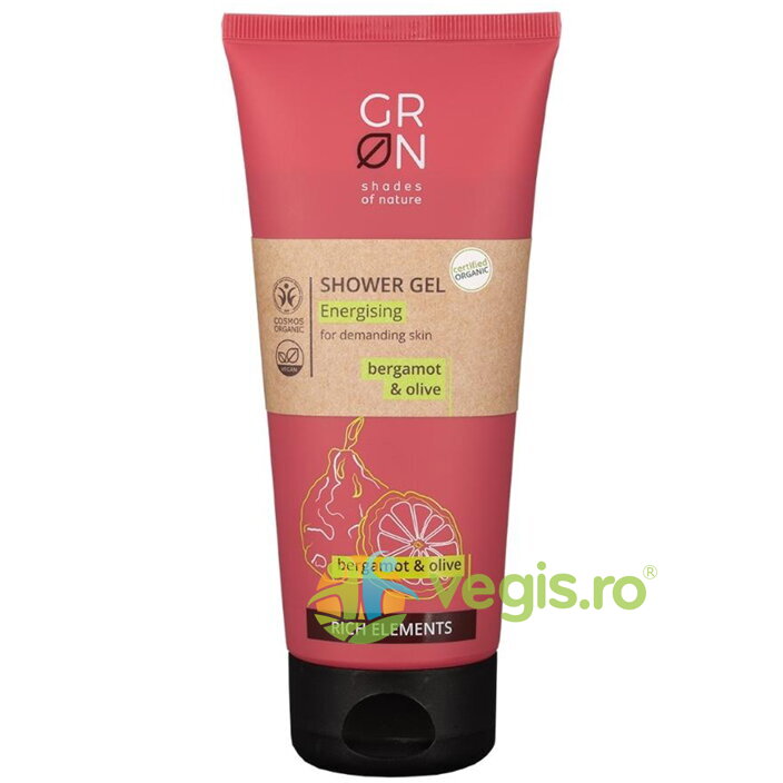 Gel de Dus Energizant cu Masline si Bergamota Rich Elements Ecologic/Bio 200ml