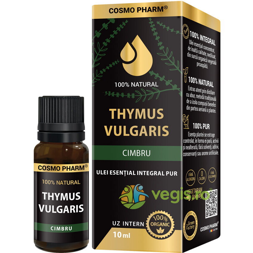 Ulei Esential Integral de Cimbru pentru Uz Intern 100% Natural 10ml