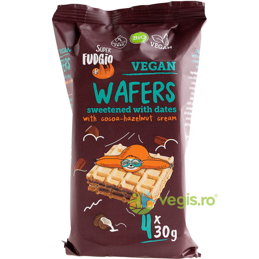 Napolitane cu Cacao si Alune de Padure Indulcite cu Curmale Ecologice/Bio 120g