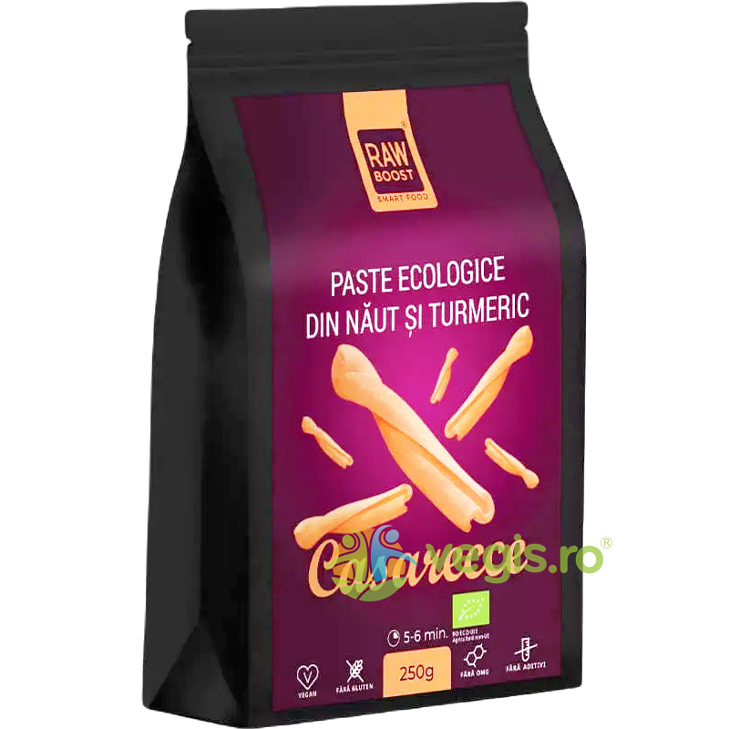 Paste Casarecce din Naut cu Turmeric fara Gluten Ecologice/Bio 250g