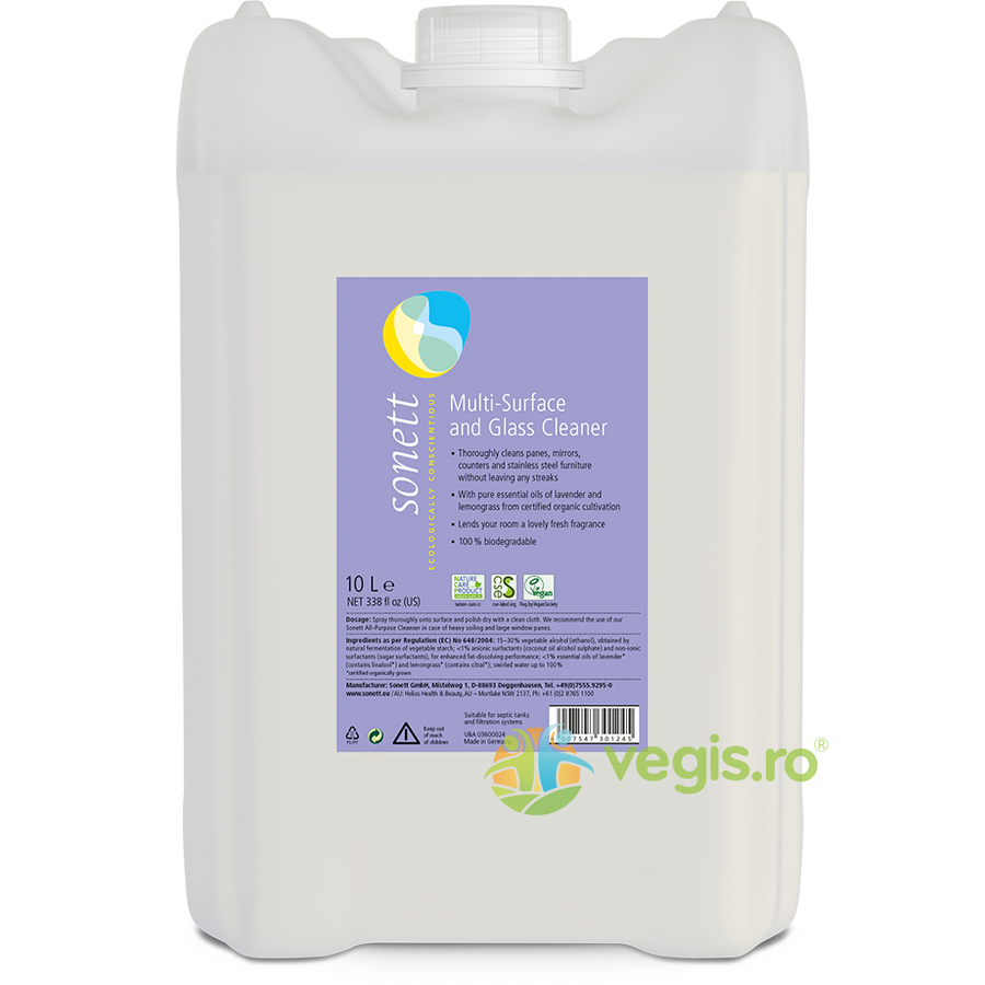 Detergent pentru Sticla si Alte Suprafete Ecologic/Bio 10L