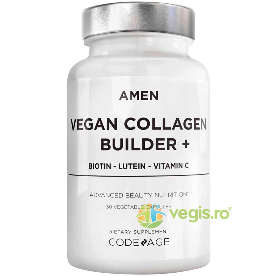 Colagen Vegan cu Biotina, Luteina si Vitamina C Amen 30cps