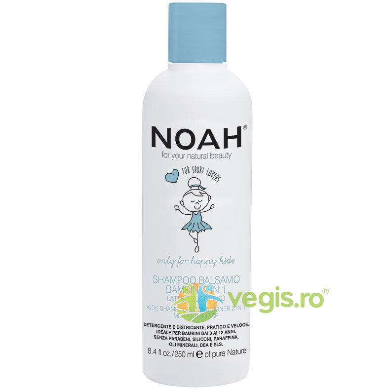 Sampon si Balsam 2 in 1 pentru Copii cu Lapte si Zahar 250ml