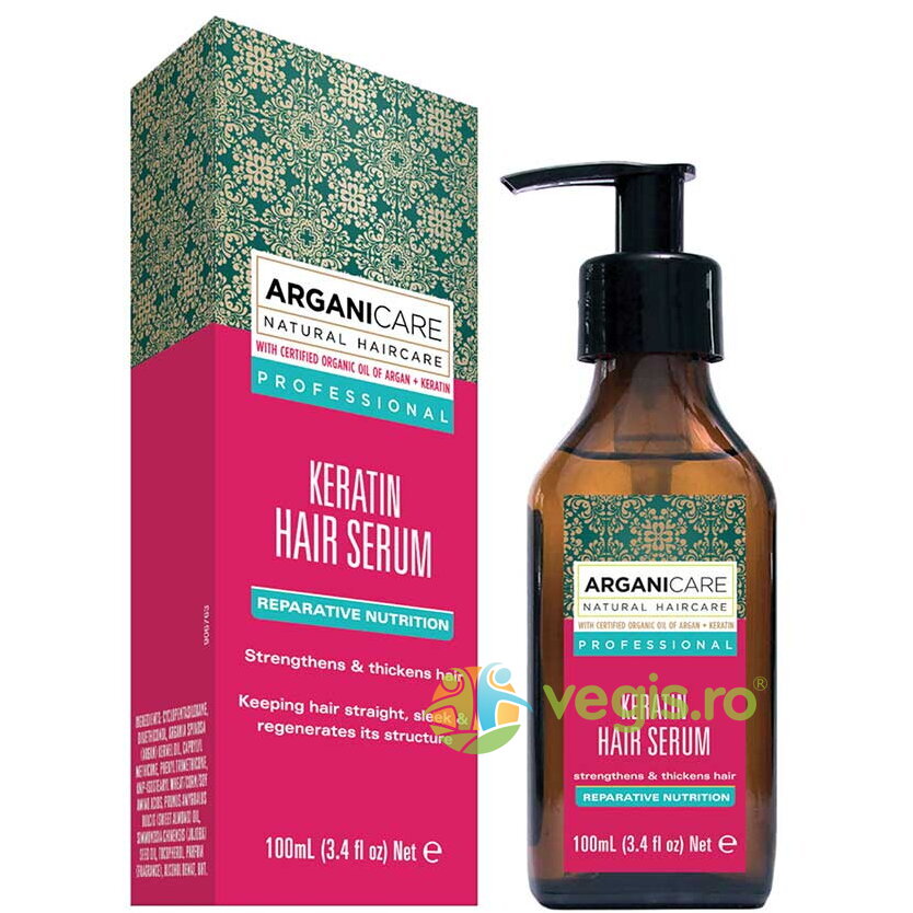 Ser Fortifiant si Nutritiv pentru Par Uscat si Deteriorat cu Keratina 100ml