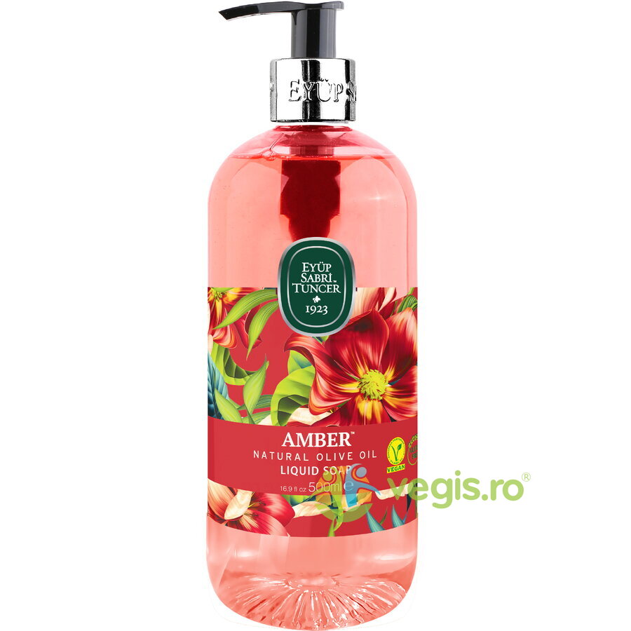 Sapun Lichid cu Ulei de Masline Natural Amber 500ml