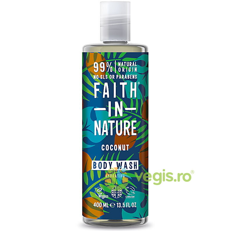 Gel de Dus Natural Hidratant cu Cocos 400ml