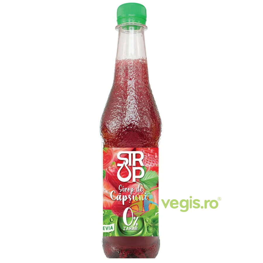Sirop de Capsuni cu Stevia fara Zahar Adaugat 500ml
