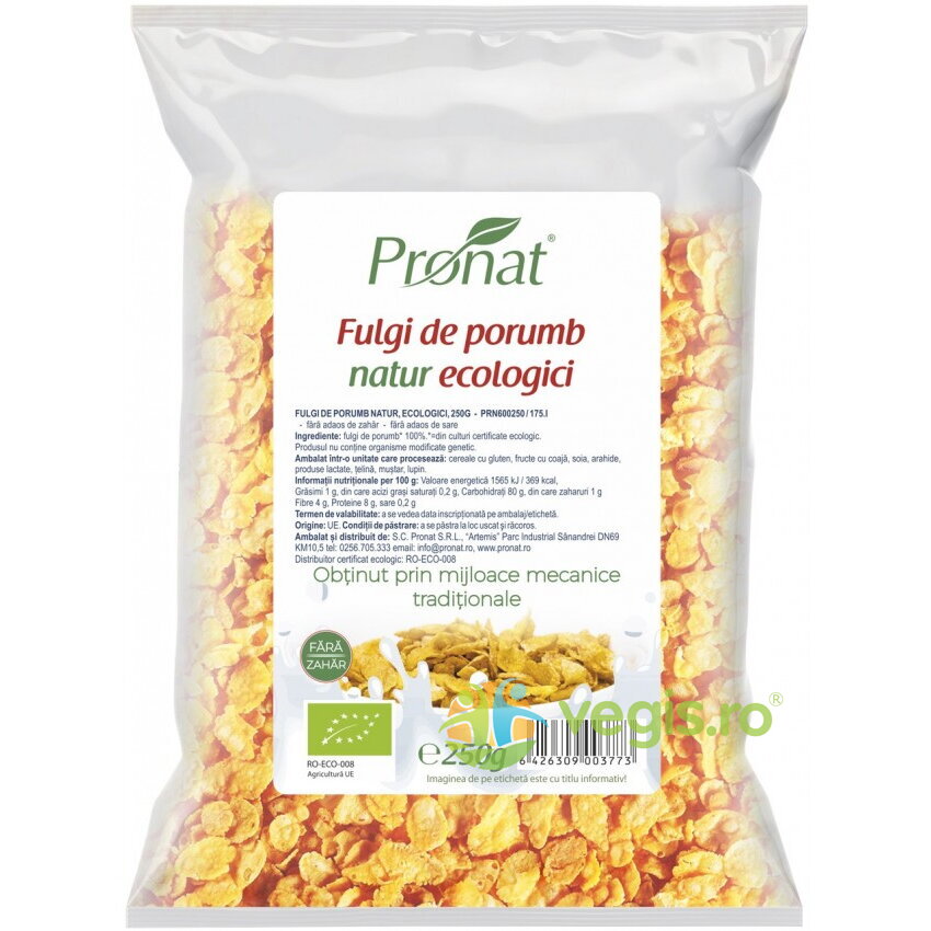 Fulgi de Porumb Natur fara Zahar Ecologici/Bio 250g