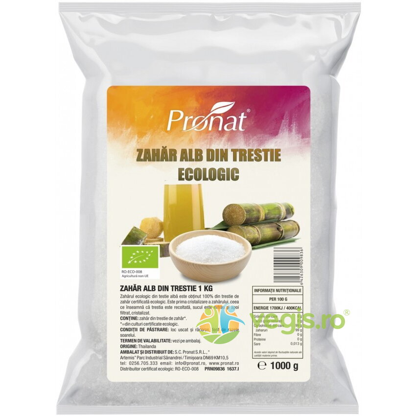 Zahar Alb din Trestie Ecologic/Bio 1kg
