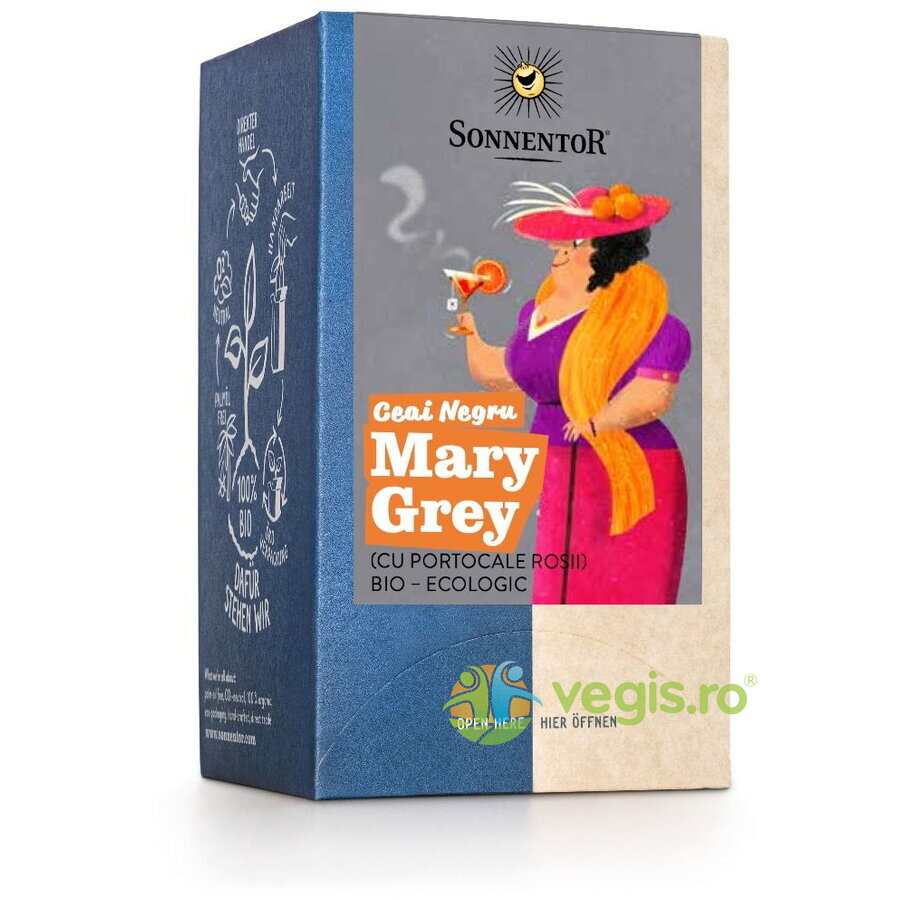 Ceai Negru cu Portocale Rosii Mary Grey Ecologic/Bio 18dz