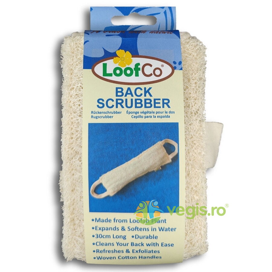 Burete Exfoliant pentru Spate cu Manere 30x10 cm