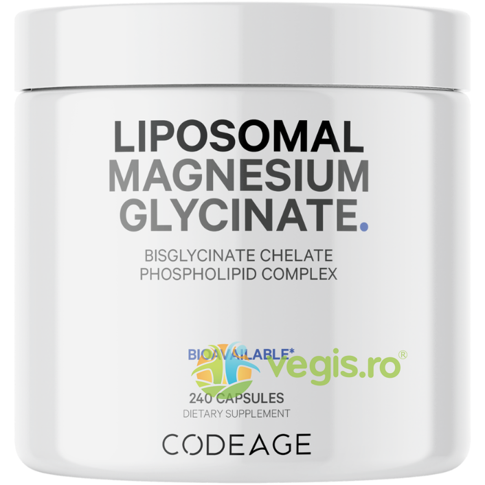Magneziu Bisglicinat Lipozomal cu Bioperine - Formula Avansata Pentru Absorbtie Superioara 240cps