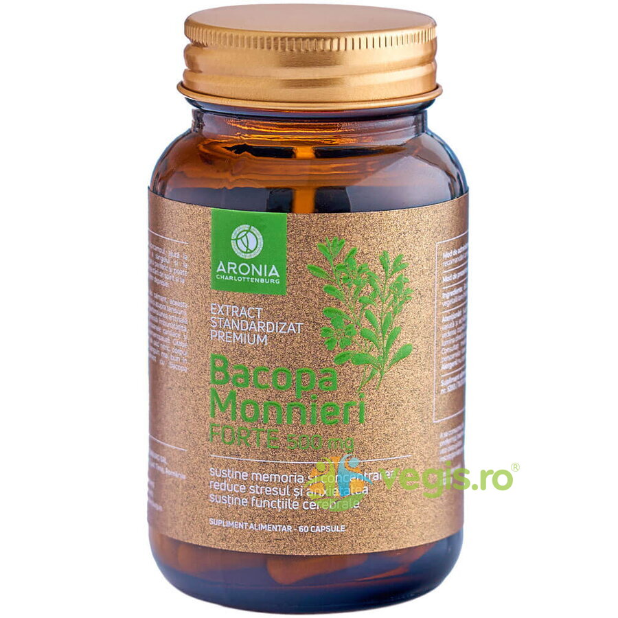Bacopa Monnieri Forte - Creier, Memorie, Concentrare si Sanatate Mintala 60cps