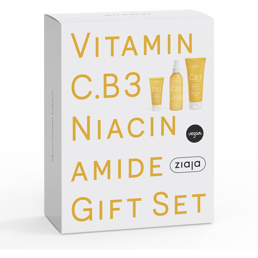 Set cu Vitamina C.B3 si Niacinamida: Crema de Zi 50ml + Balsam de Corp 200ml + Lotiune Tonica 190ml