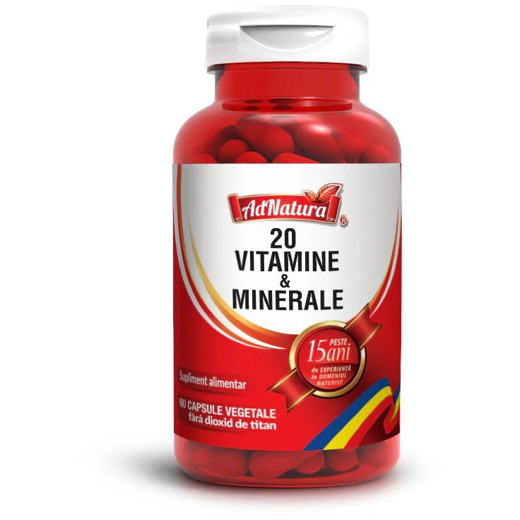 20 de Vitamine si Minerale 60cps