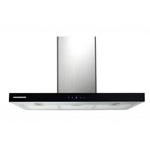 Hota decorativa DCH-6590TIX 642.4 m3/h 1 motor 90 cm Control touch Timer Inox / Front sticla neagra