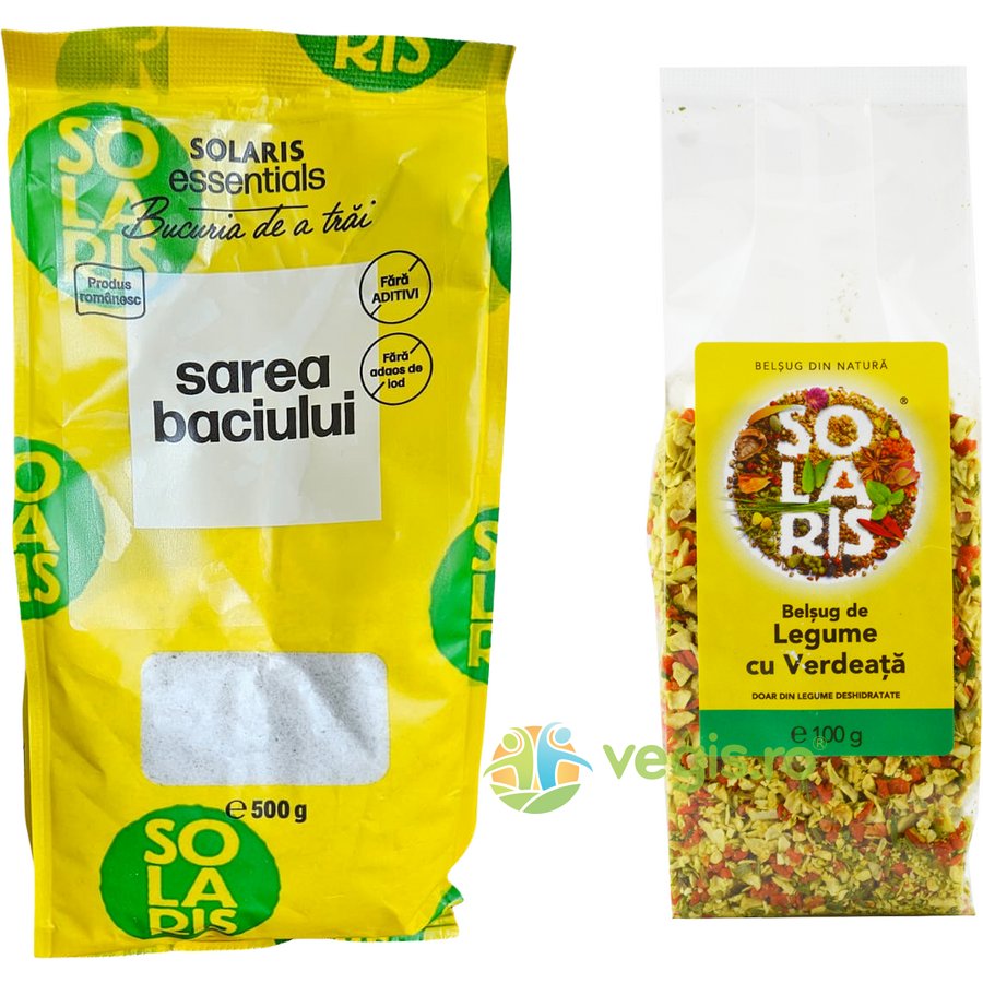 Pachet Condimente: Sarea Baciului 500g + Belsug de Legume cu Verdeata 100g