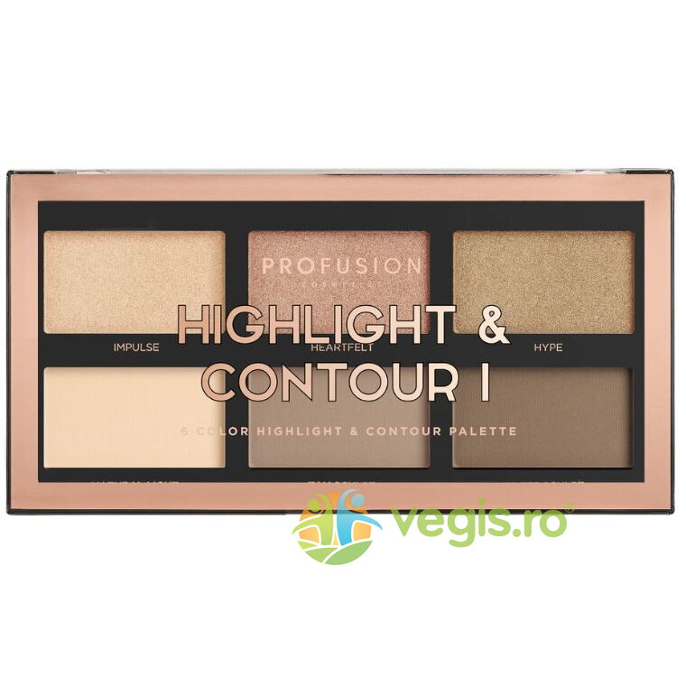Paleta Conturare si Iluminare 6 Nuante Highlight&Contour I 16g