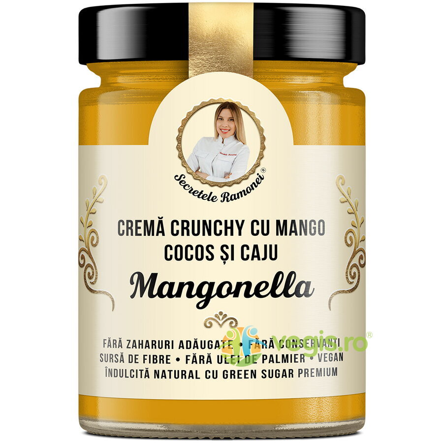 Mangonella Crema Crunchy cu Mango, Cocos si Caju  Secretele Ramonei 350g