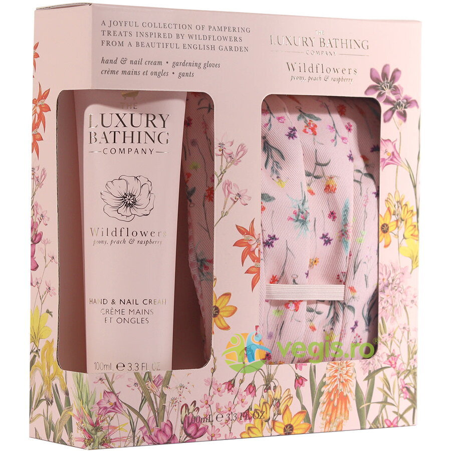 Set Cadou Perfect Duo Crema pentru Maini si Unghii 100ml + Manusi pentru Gradinarit cu Print 1buc