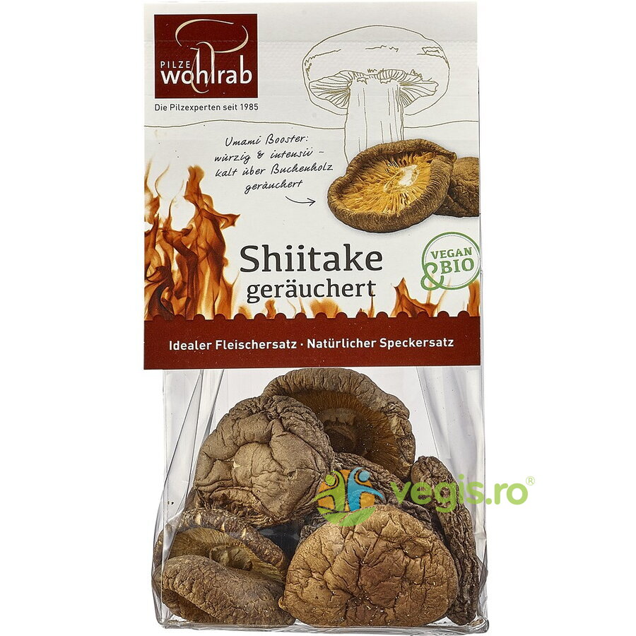 Ciuperci Palarii de Shiitake Afumate Deshidratate Ecologice/Bio 20g