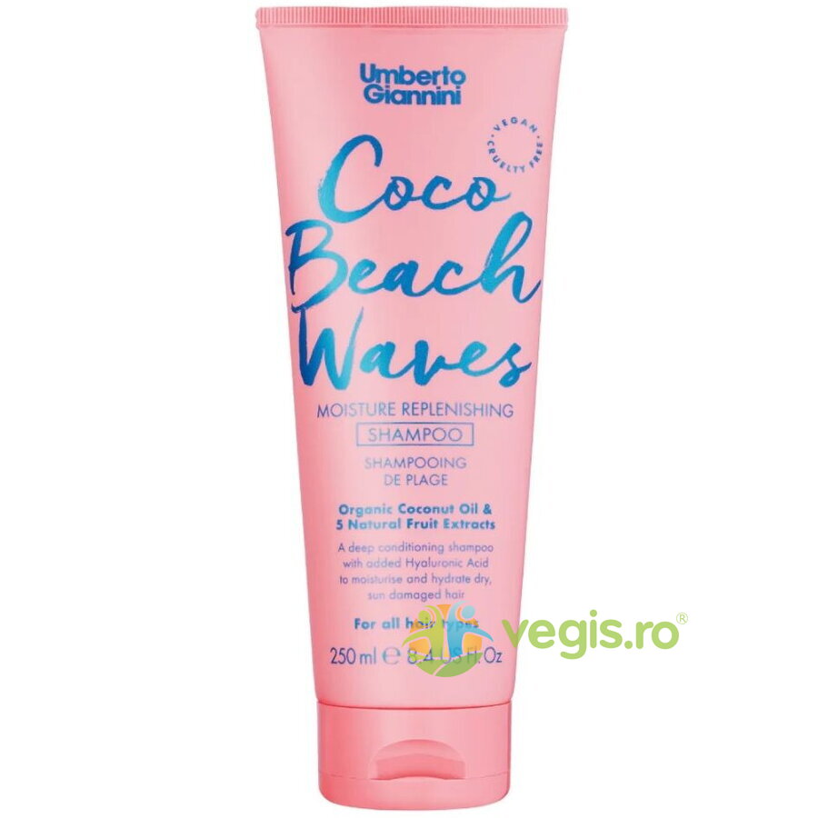 Sampon Hidratant pentru Bucle Lejere Coco Beach Waves 250ml