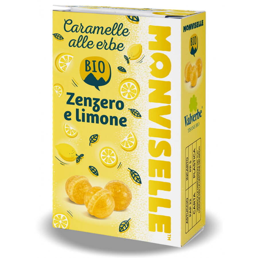 Bomboane din Plante cu Ghimbir si Lamaie de Sicilia Ecologice/Bio 30g