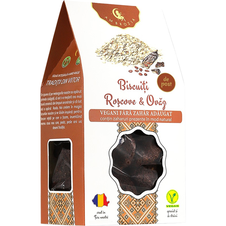 Biscuiti cu Roscove si Ovaz fara Zahar Adaugat 130g