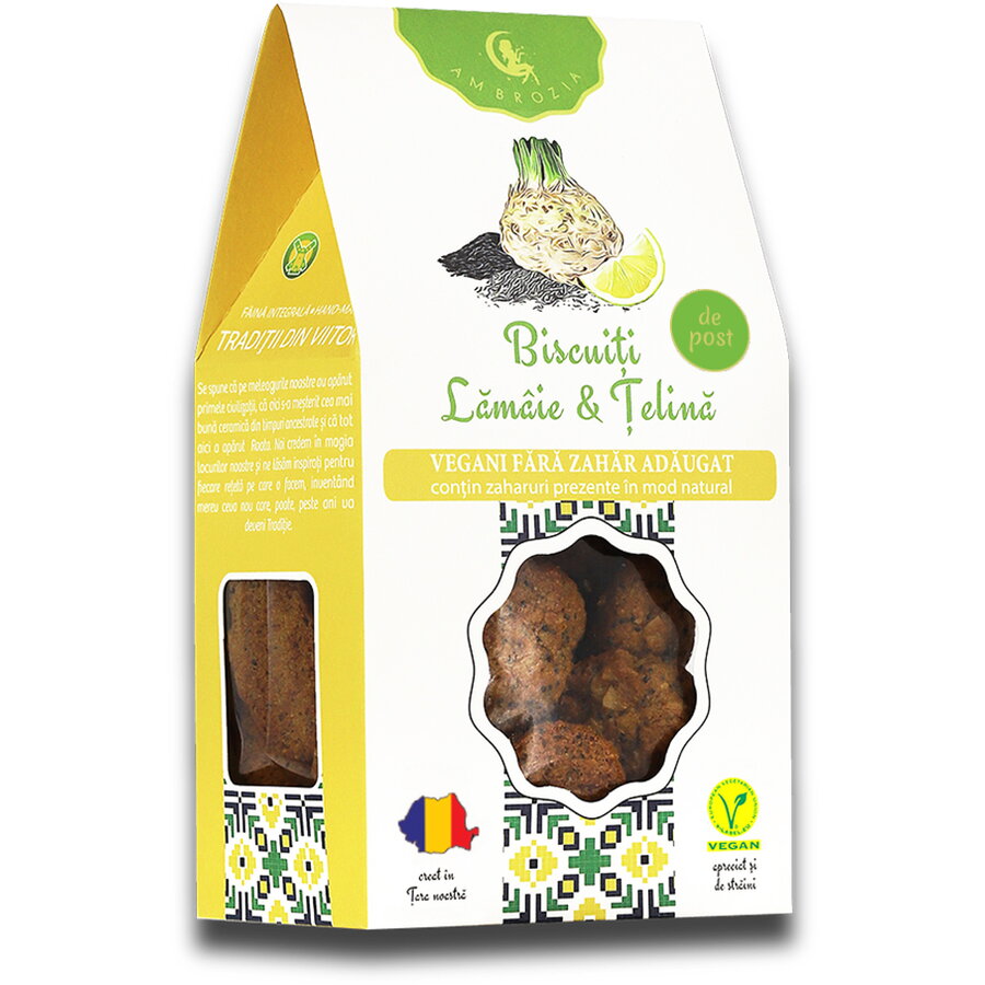 Biscuiti cu Lamaie si Telina fara Zahar Adaugat 130g