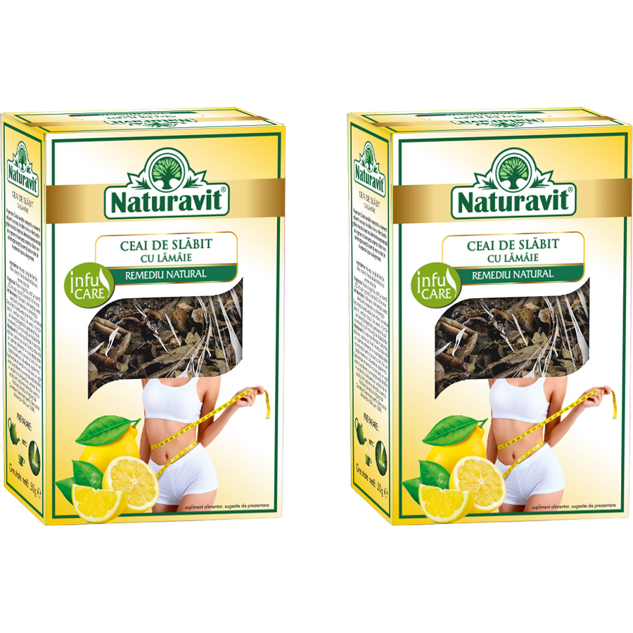 Pachet Ceai de Slabit cu Lamaie Biovit 50g + 50g