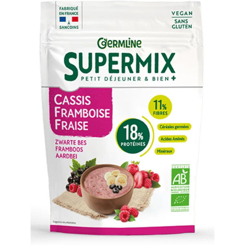 Supermix pentru Mix Dejun cu Coacaze Negre, Zmeura si Capsuni Ecologic/Bio 350g