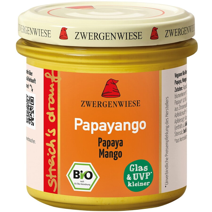 Crema Tartinabila Vegetala Papayango cu Papaya Picanta si Mango fara Gluten Ecologica/Bio 135g