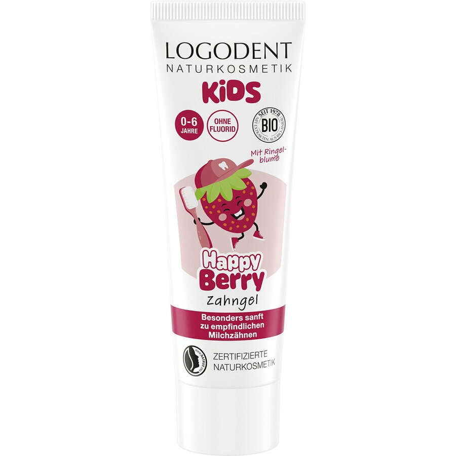 Gel Dentar Bio pentru Copii 0-6 Ani cu Capsuni Happy Berry 75ml